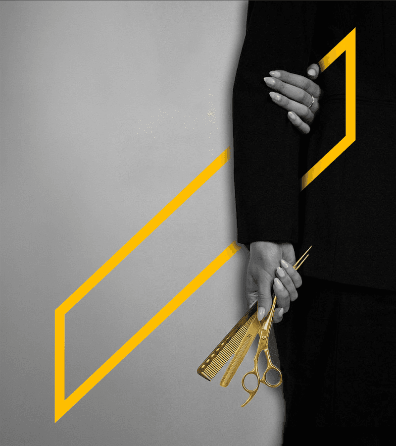 Yelowee - Premium salon experience with golden styling tools